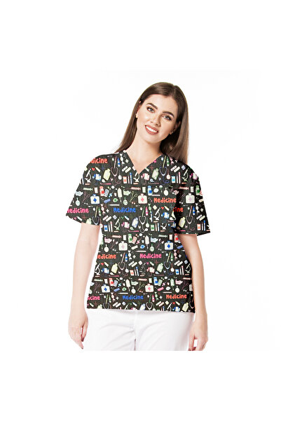 Femina Medical Kult medical blouse with Printed