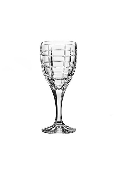 BOHEMİA CRYSTAL Set of 6 Crystal Bohemia Timesquare Wine Glasses 330 ml (transparent)