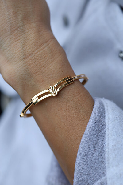 Yenigün Kuyumculuk 14 Ayar Altın Başak Modelli Ajda Kaburga Kelepçe