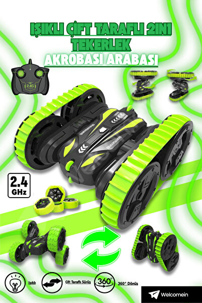 welcomein Akrobat Işıklı 360° Dönen Çift Taraflı 2.4GHz Uzaktan Kumandalı Tek...
