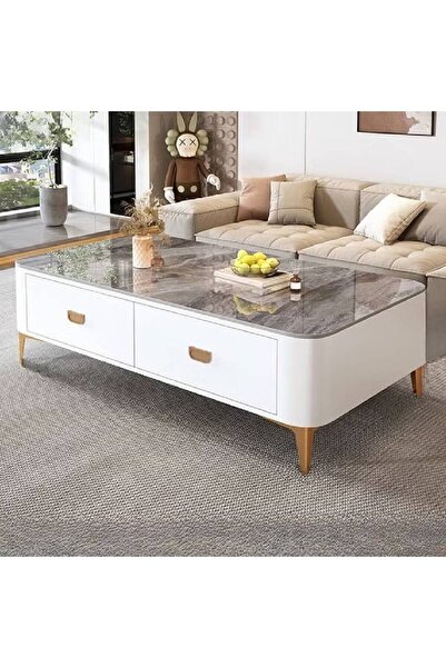 NKX طاولة قهوة لغرفة المعيشة طاولة شاي منزلية صغيرة حديثة خفيفة فاخرة مزيج بسيط 1