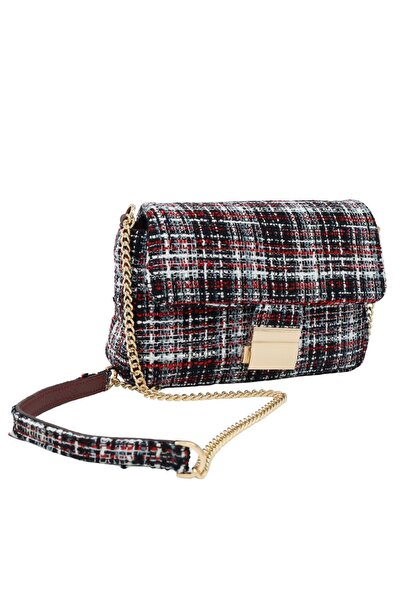 Meskanto Tweed Chain Shoulder Bag