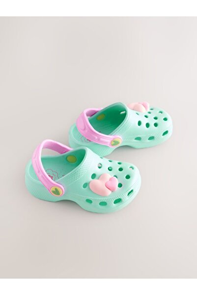 Next Baby Green Heart Logo Slippers / Sandals