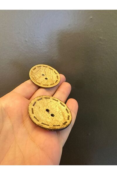 Gönülden Tasarım 2 Piece Bamboo Button Set 4 cm