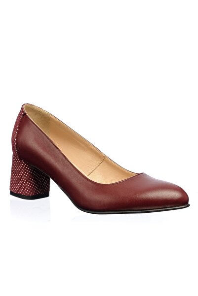 Catinca Shoes Women's genuine leather shoes – Burgundy with white dots – A 4 BPA