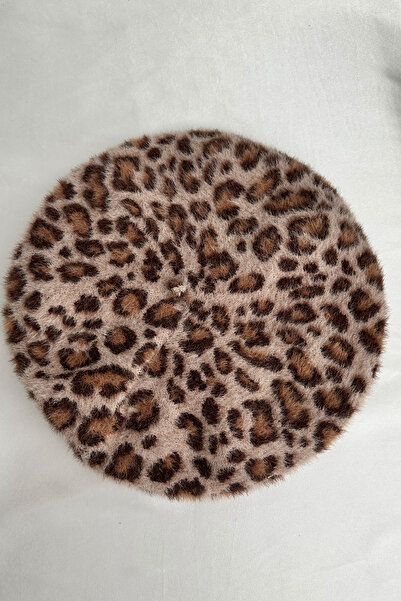 Modex Soft Texture Leopard Pattern Painter Beret