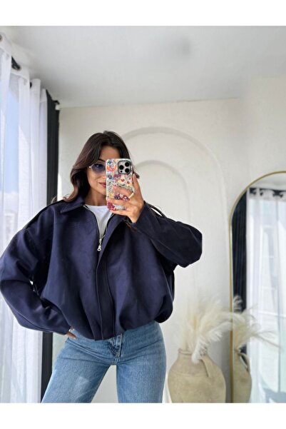 EGZOTİK ASORTİK Сюет Бомбер Модель Куртка