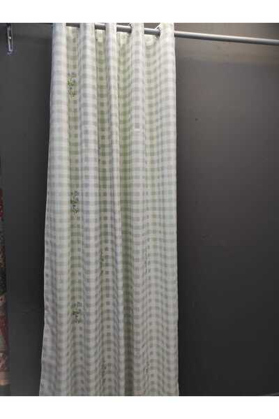 Evcimenhome Thermal Lined Linen Rustic Curtain with Eyelets Metal Rings 170Cmx225Cm Poti