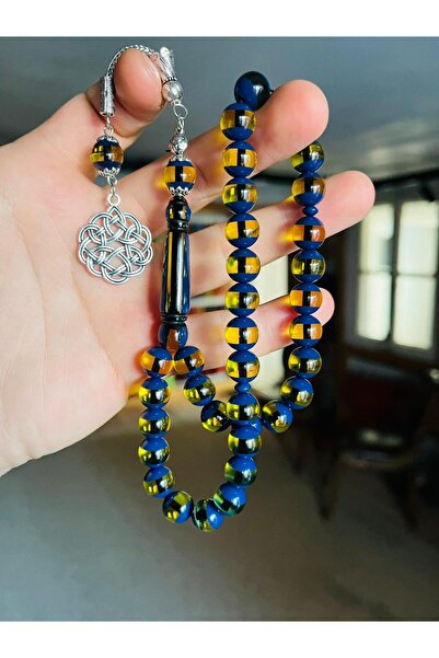 TTS TÜRK TESBİH SANATI Sürmeli Toz Kehribar Tesbih