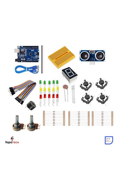 Fapatech Arduino Uno R3 Proje 80 Parça Robotik Kodlama Başlangıç Seti - Ardui...