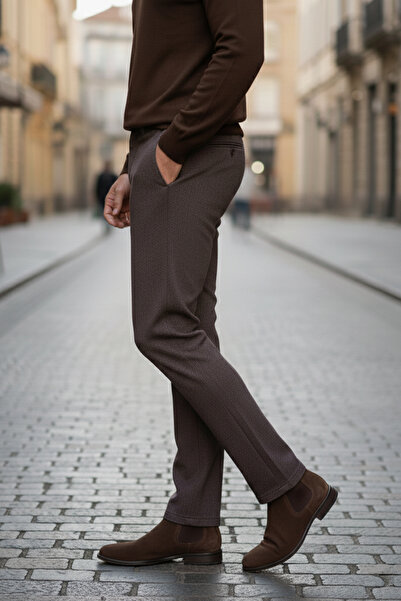 NAZEF Slim Fit Side Pocket Textured 80% Cotton Winter Canvas Pants