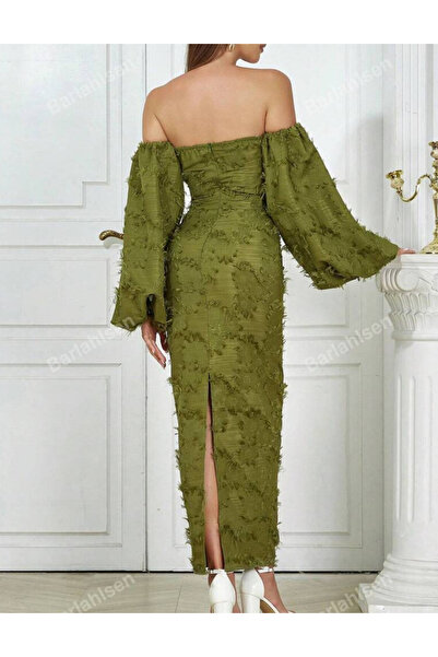 Sheya Rochie midi Shein, verde