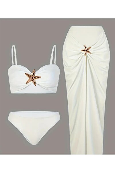 G&H UNDERWEAR Σετ Κρεμ Μπικίνι Παρέο
