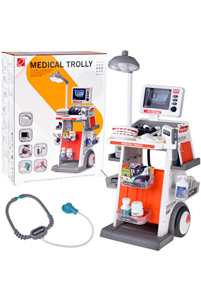 Jokomisiada Set de joaca carucior Stomatologic mobil pe roti pentru copii, cu...