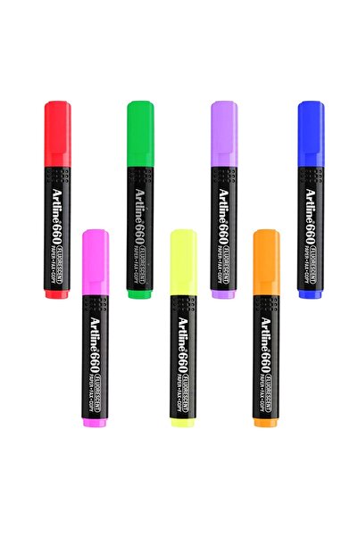 artline Artlirne Fosforlu Kalem Kesik Uç Neon Renkler 7 Renk Set