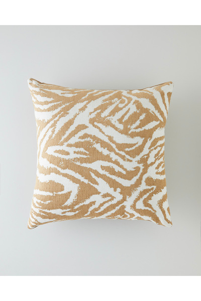 English Home Zebra Dekoratif Kırlent 45x45 cm Açık Kahverengi