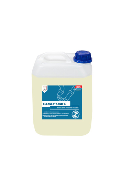 Chemstal Solutie desfundare si igienizare canalizari, Cleanex Sanit A, 5kg