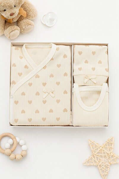 mia mia Newborn Heart-Shaped Baby Girl 5-Piece Boxed Set Baby Birth Gift Hospital Release