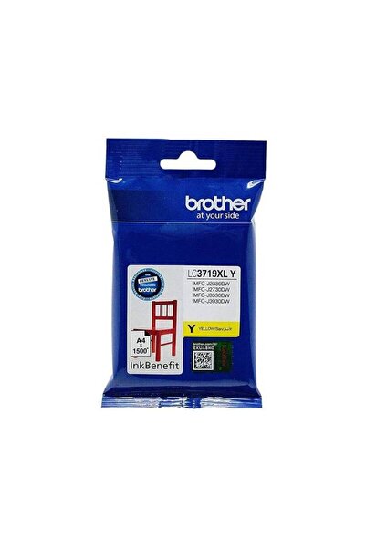 Brother خرطوشة حبر أصلية عالية الإنتاجية LC3719XL صفراء - إنتاجية ~1500 صفحة