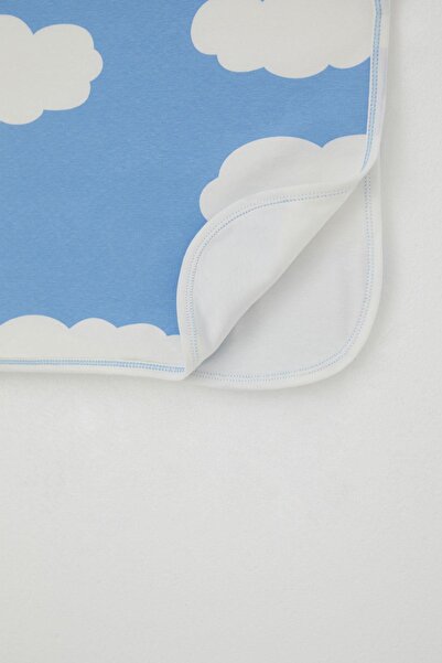 Breeze Newborn Baby Blanket Cloud Patterned Standard, Blue