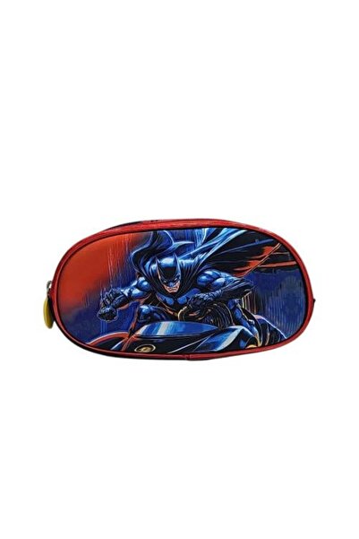 Batman on Bike Pencil Case – Action Design with Red Trim | AL-11140-9