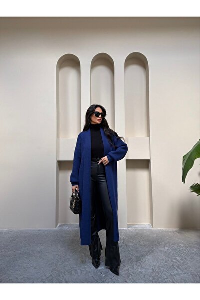 LE CARAMBOLE Жіночий темно-синій кардиган з довгими рукавами