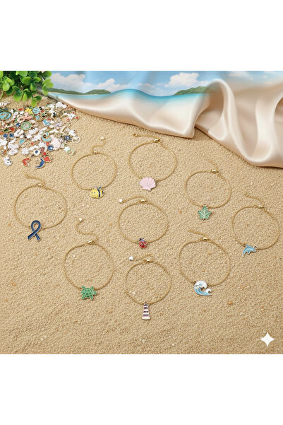 Feron accessories 5 ADET Karışık Figürlü Altın-GÜMÜŞ Renk Kadın-Çocuk Bilekli...