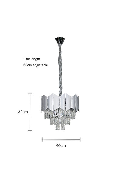 HAMER Modern chandelier, gold crystal E14*5L, 400mm diameter
