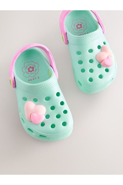 Next Baby Green Heart Logo Slippers / Sandals