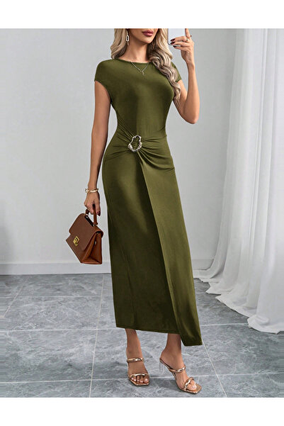 Sheya Rochie midi Shein, kaki