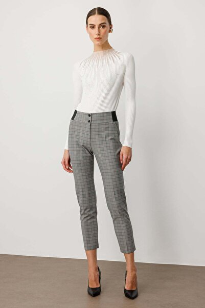 Ekol Ekoseli Dar Paça Pantolon