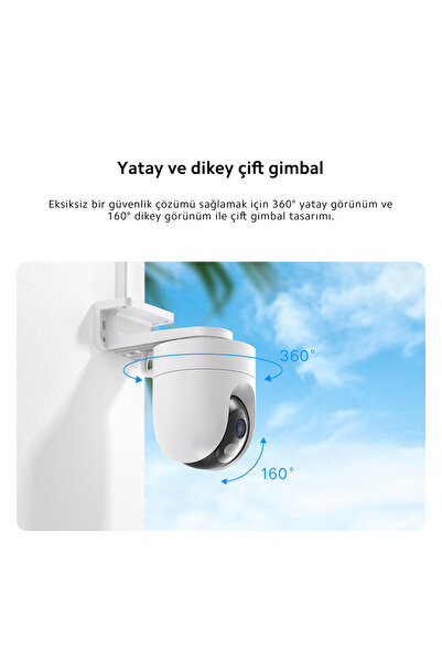 Xiaomi CW400 Dış Mekan Kamerası 4MP 2.5K 360 Derece Hareketli İnsan Algılama ve Takip