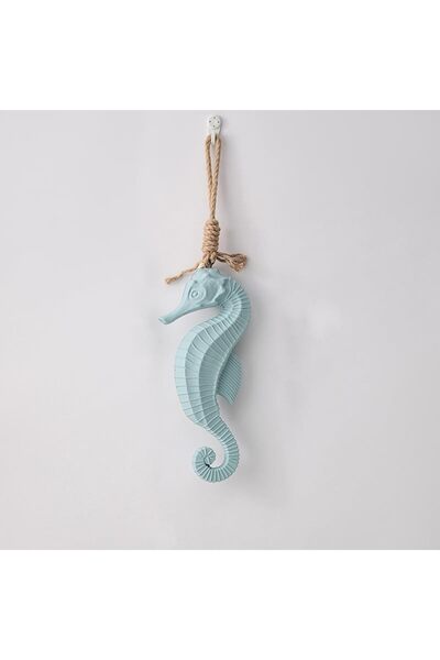 YINZUO ديكور جداري على شكل حصان البحر البحري، حبل معلق، زينة حصان البحر للشاطئ