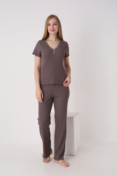 Cotpark Women's 100% Cotton Stretch Fabric Pajamas Set 14724