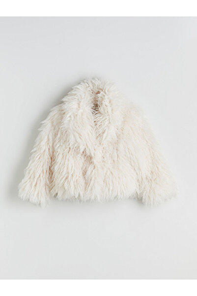 LC Waikiki Kids Ecru Girl's Fur Coat