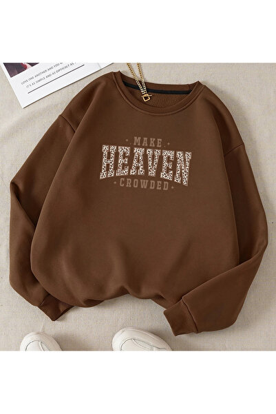 SUNFREE SWEATSHIRT din bumbac cu decolteu rotund imprimat HEAVEN TENDINȚA POPULARĂ