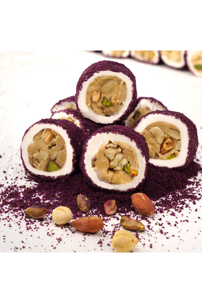 Lokum Atölyesi Hürrem Sultan Kadife Mor, Antep Fıstıklı, Fındıklı, Bademli Do...