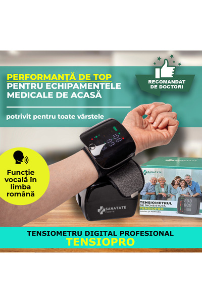 Sanatate Forte TensioPro Digital Blood Pressure Monitor with Voice Function