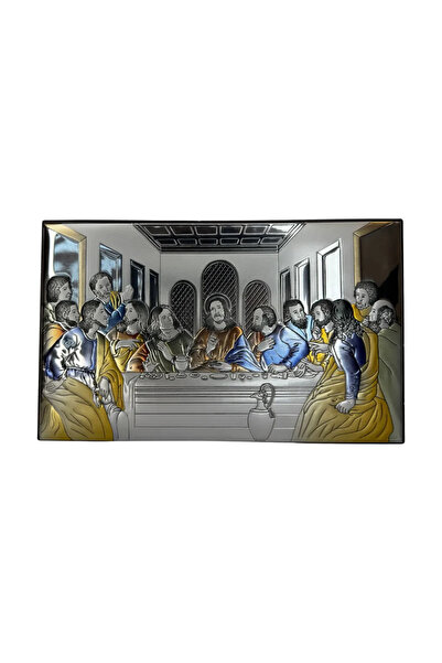 SLEVORI Icoană argintie Cina cea de Taină 30 x 18