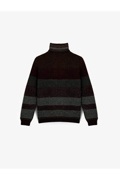 Koton Half Zipper Mock Neck Long Sleeve Knitwear Sweater