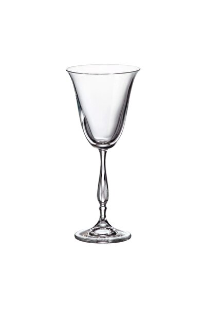 BOHEMİA CRYSTAL Set of 6 Crystal Bohemia Fregata wine glasses 185 ml transparent