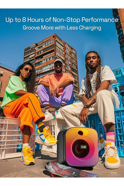 BOAT PartyPal 63 Pro Bluetooth Speaker with 30W Signature Sound, Karaoke with Mic,Upto 8hrs Playback