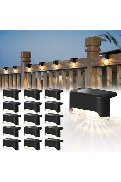 Techone Set 16 Lampi Solare LumaStep MiniSet, Mod Automat, Rezistente Apa, Ga...