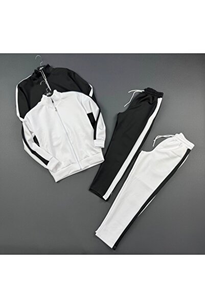 brozzi men Διπλό Μαύρο-Λευκό Σετ Καταδυτικής Ενδυμασίας