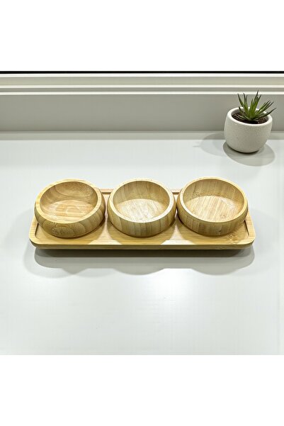 SepetçiBaba 4 Parça Bambu Çerezlik Sosluk Sunum Seti - 51