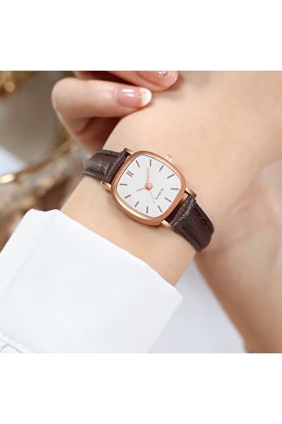 Feronnucci Minimal Square Dial Roman Numeral Women's Wristwatch + Bracelet wi...