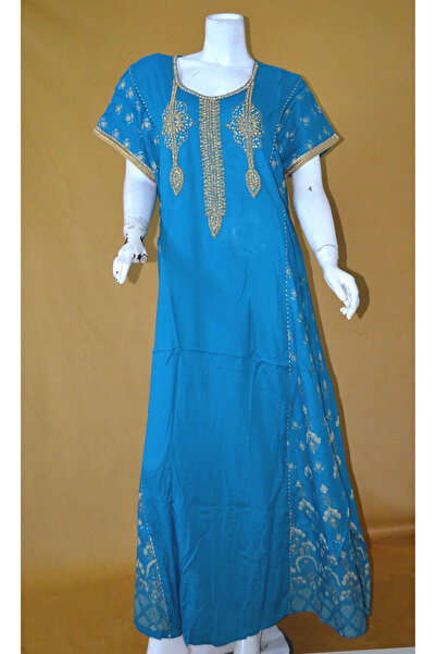 Zainah Elegant Embroidered Modest Jalabiya Dress for Women – Wide Bottom, Bat...