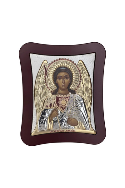 SLEVORI Icoană de argint Sfântul Mihail 21 x 25