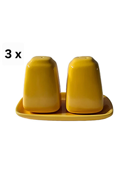 Cesiro Set of 3 salt and pepper shakers, 12.5 cm, Yellow