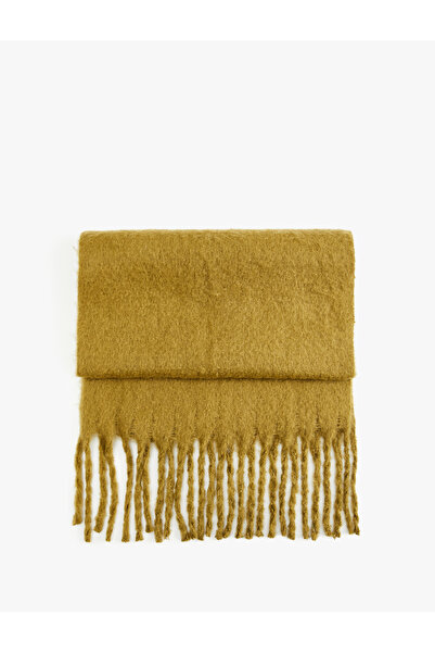 Koton Soft Textured Tasseled Long Scarf